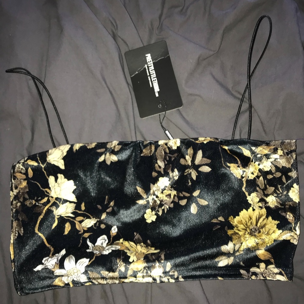 Pretty little thing velvet crop top
